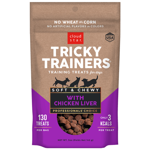 Cloud Star Soft & Chewy Tricky Trainers Chicken Liver Dog Treats