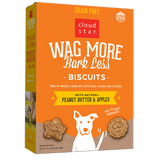 Cloud Star Wag More Bark Less Grain Free Oven Baked Dog Treats with Peanut Butter & Apples, 14oz