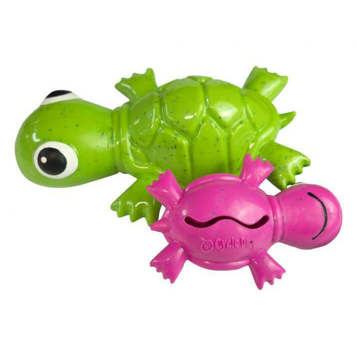 Cycle Dog Ecolast 3 Play Turtle Rubber Dog Toy, Small