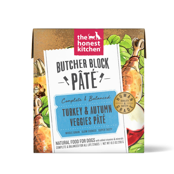 The Honest Kitchen Butcher Block Pate Turkey Autumn Veggies Wet Dog Food, 6/10.5oz