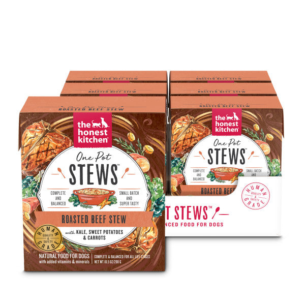 The Honest Kitchen One Pot Stews Roasted Beef Stew with Kale, Sweet Potatoes and Carrots Wet Dog Food, 6/10.5oz