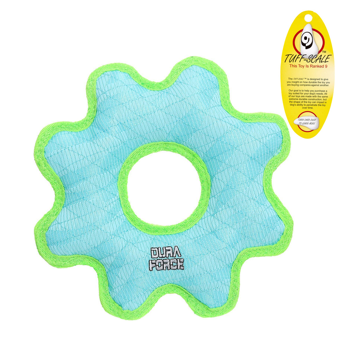 Tuffy Duraforce Gear Ring Tough Dog Toy, Green