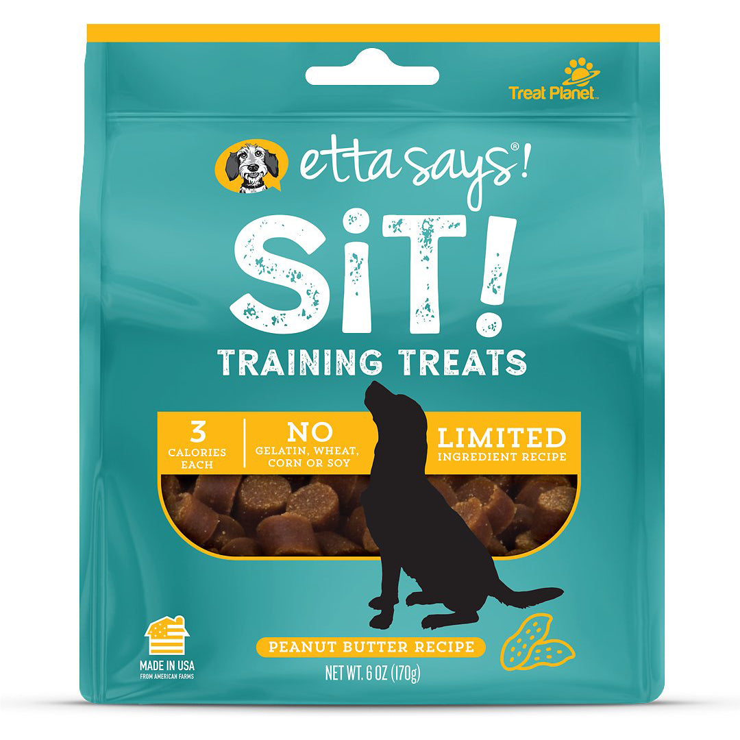 Etta Says Sit! Peanut Butter Soft & Chewy Training Treats For Dogs, 6oz