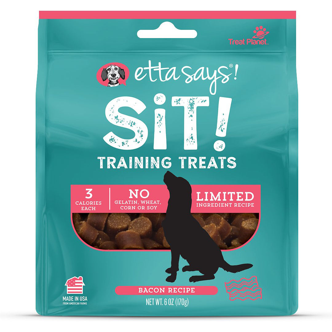 Etta Says Sit! Bacon Recipe Soft & Chewy Training Treats For Dogs, 6oz