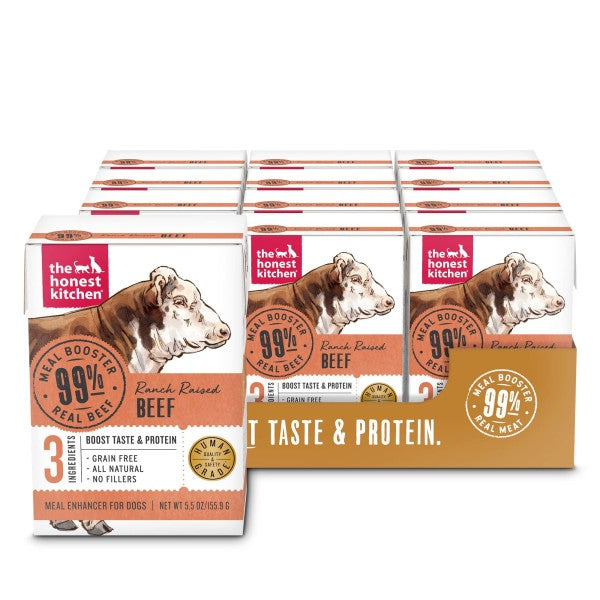 The Honest Kitchen 99% Beef Wet Food Topper For Dogs, 12/5.5oz