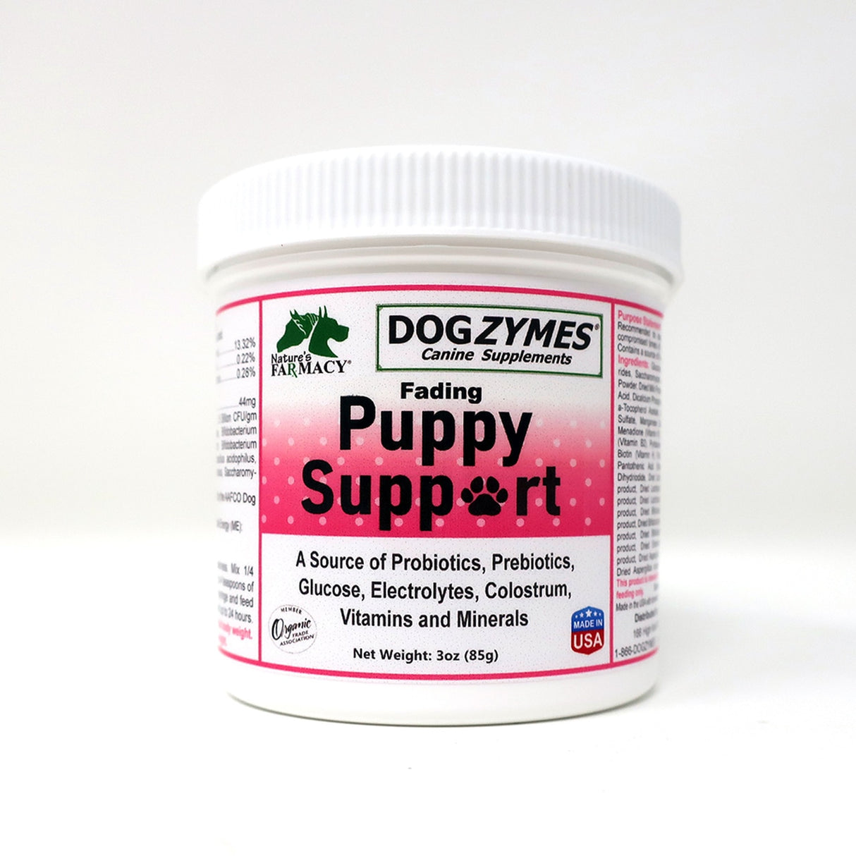 Nature's Farmacy Dogzymes Puppy Support Supplement For Dogs, 3oz