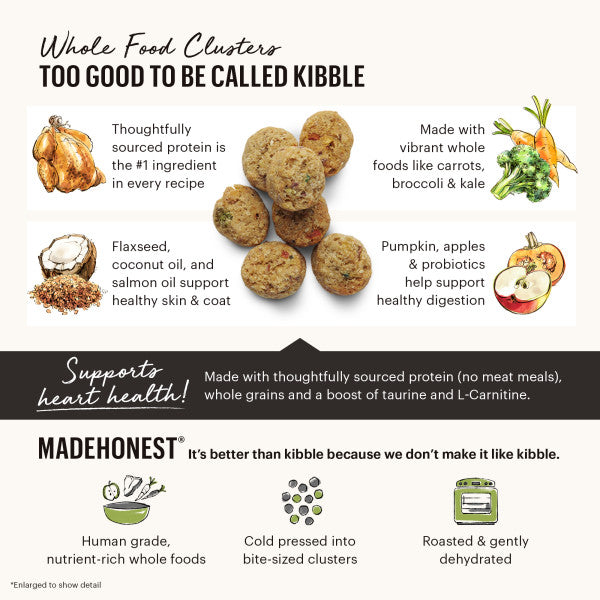 The Honest Kitchen Whole Food Clusters Small Breed Whole Grain Chicken Recipe Dry Dog Food