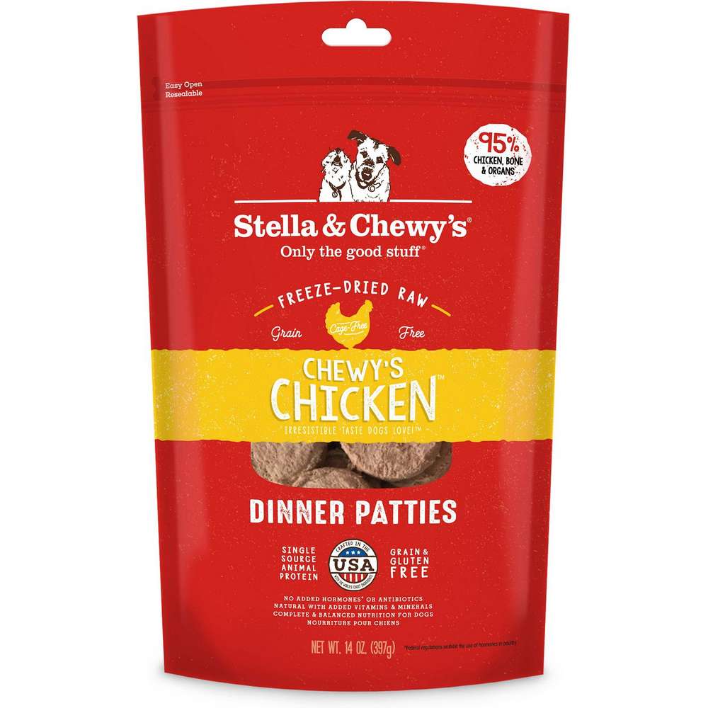 Stella Chewy's Chewy's Chicken Dinner Patties Freeze-Dried Dog