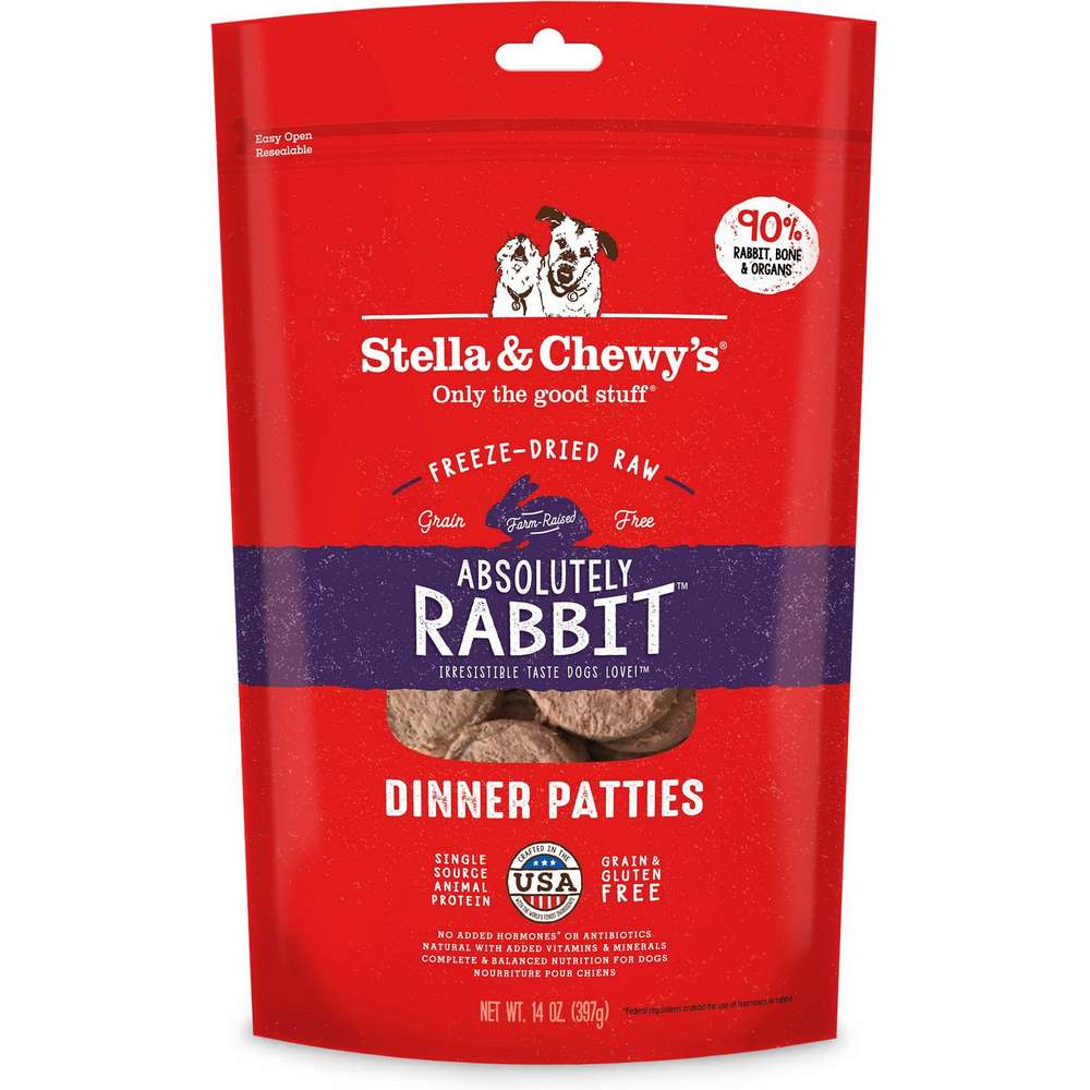 Stella & Chewy's Absolutely Rabbit Dinner Patties Freeze-Dried Dog Food