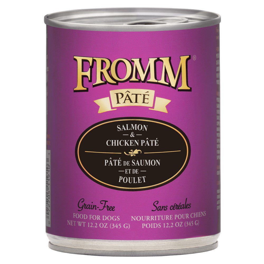 Fromm Gold Salmon & Chicken Pate Canned Dog Food, 12/12.2oz