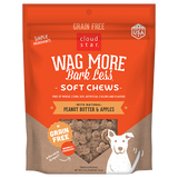 Cloud Star Wag More Bark Less Grain Free Soft & Chewy Dog Treats with Peanut Butter & Apples, 5oz