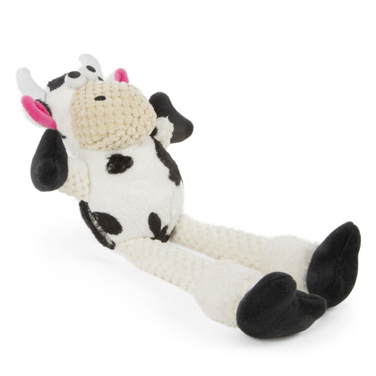goDog Skinny Cow Durable Squeaky Plush Dog Toy