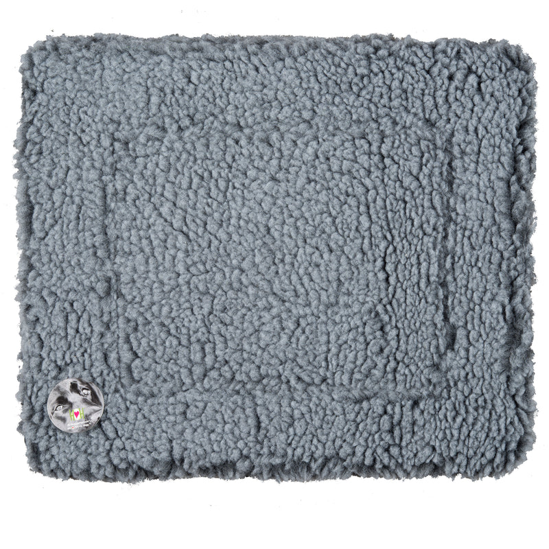 HuggleHounds HuggleFleece Mat Dog Bed, Grey