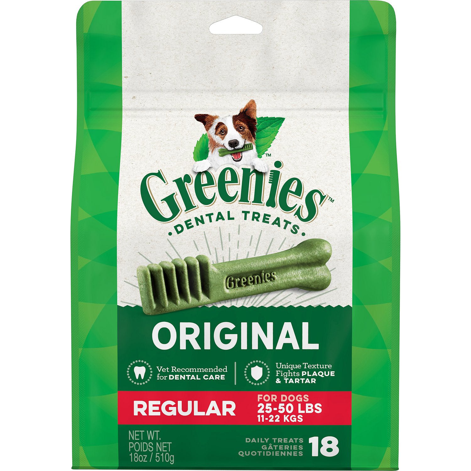 Greenies Regular Dental Dog Treats White Dog Bone