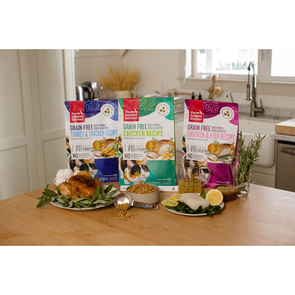 The Honest Kitchen Whole Food Clusters Grain Free Turkey & Chicken Dry Cat Food