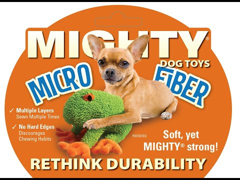 Tuffy Mighty Microfiber Ball Durable Squeaky Plush Dog Toy, Pig