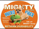Tuffy Mighty Microfiber Ball Durable Squeaky Plush Dog Toy, Pig