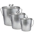 Indipets Stainless Steel Flat Sided Bucket with Hooks