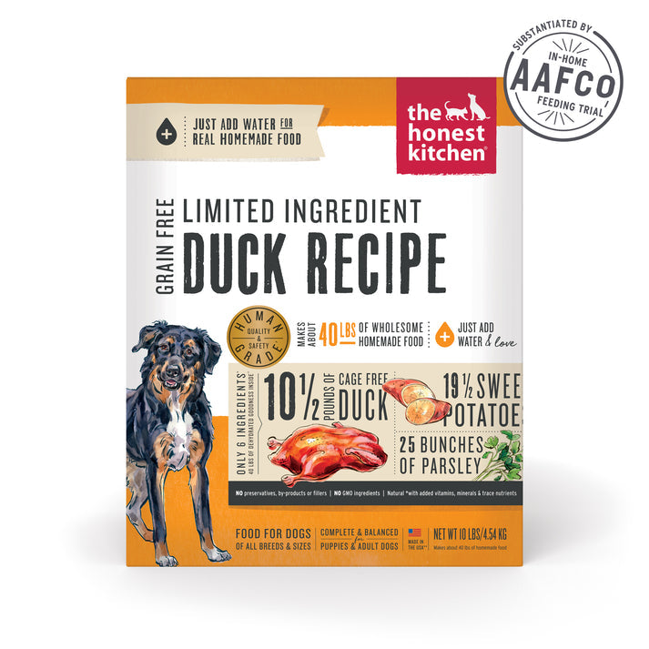 The Honest Kitchen Grain Free Limited Ingredient Duck Recipe Dehydrated Dog Food