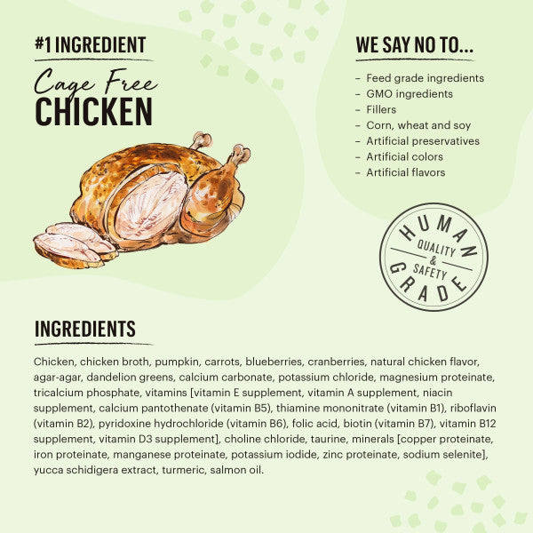 The Honest Kitchen Minced Chicken in Bone Broth Gravy Wet Cat Food