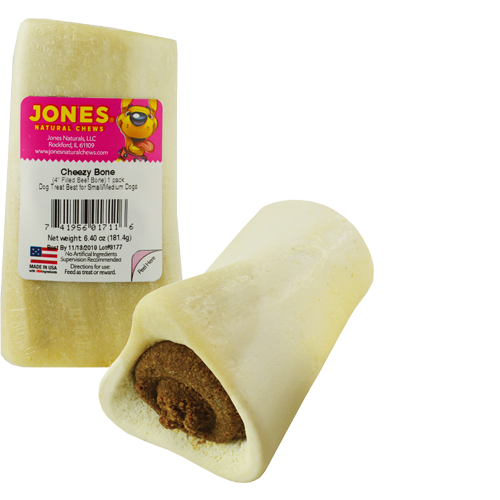 Jones Natural Cheezy Bone Cheese N Bacon Flavor Filled Dog Chew