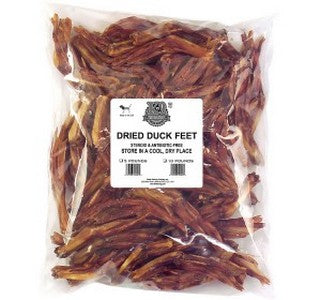 K 9 Kraving USA Dry Roasted Duck Feet Dog Treats 10lb White Dog Bone