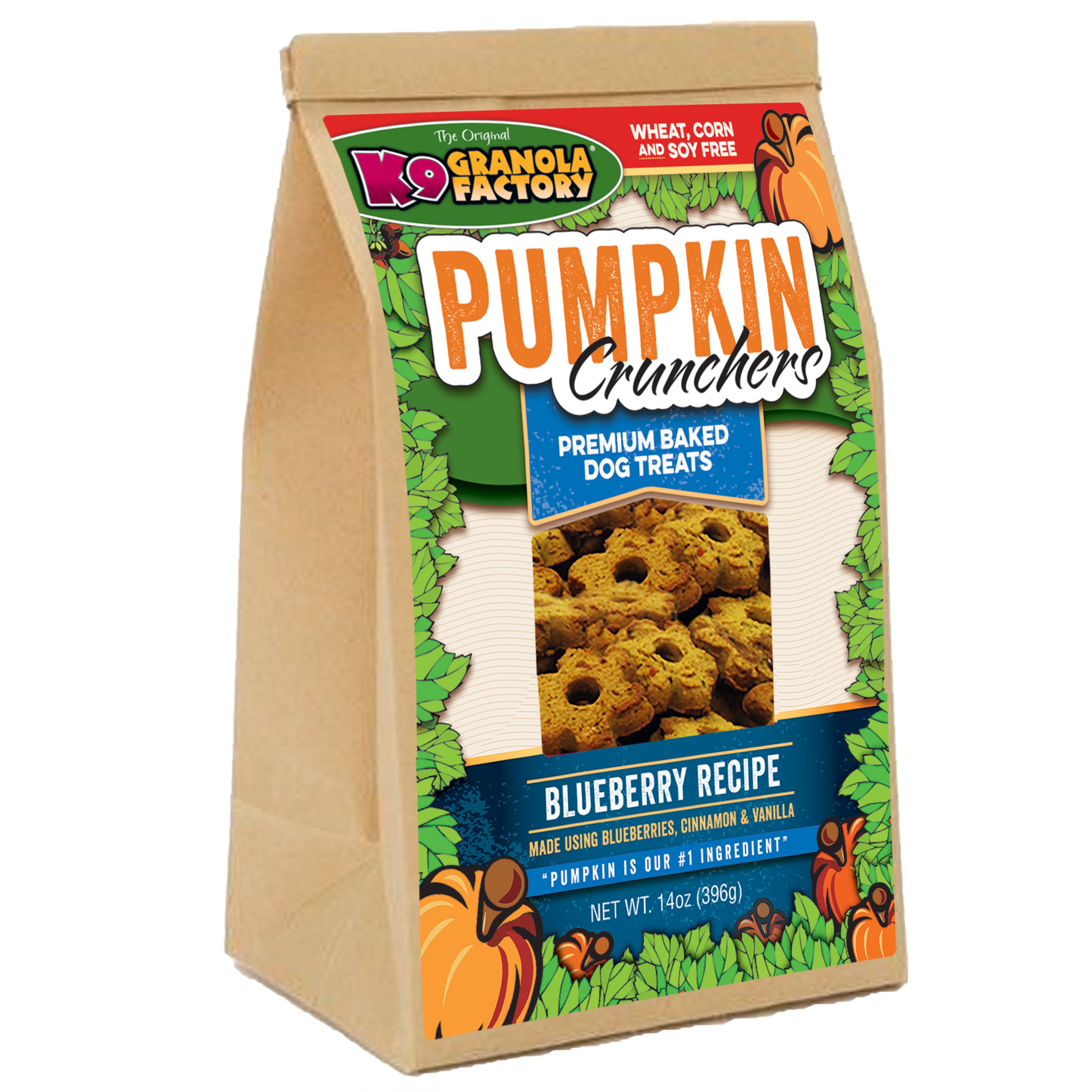 K9 Granola Factory Pumpkin Crunchers Dog Treats, Blueberry