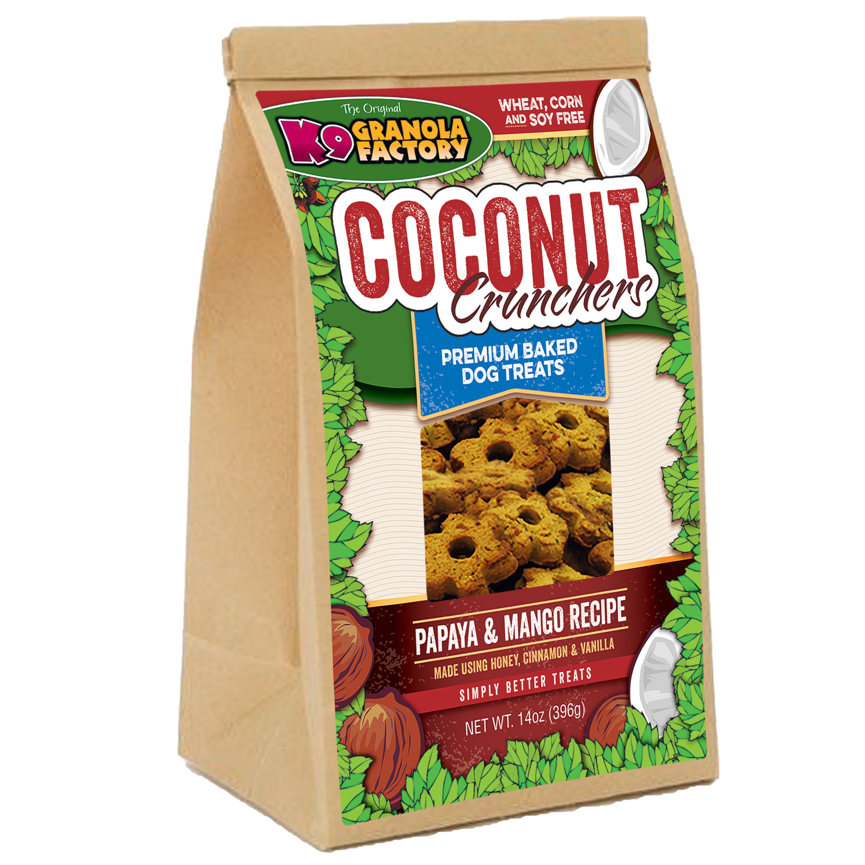 K9 Granola Factory Coconut Crunchers Dog Treats, Papaya & Mango