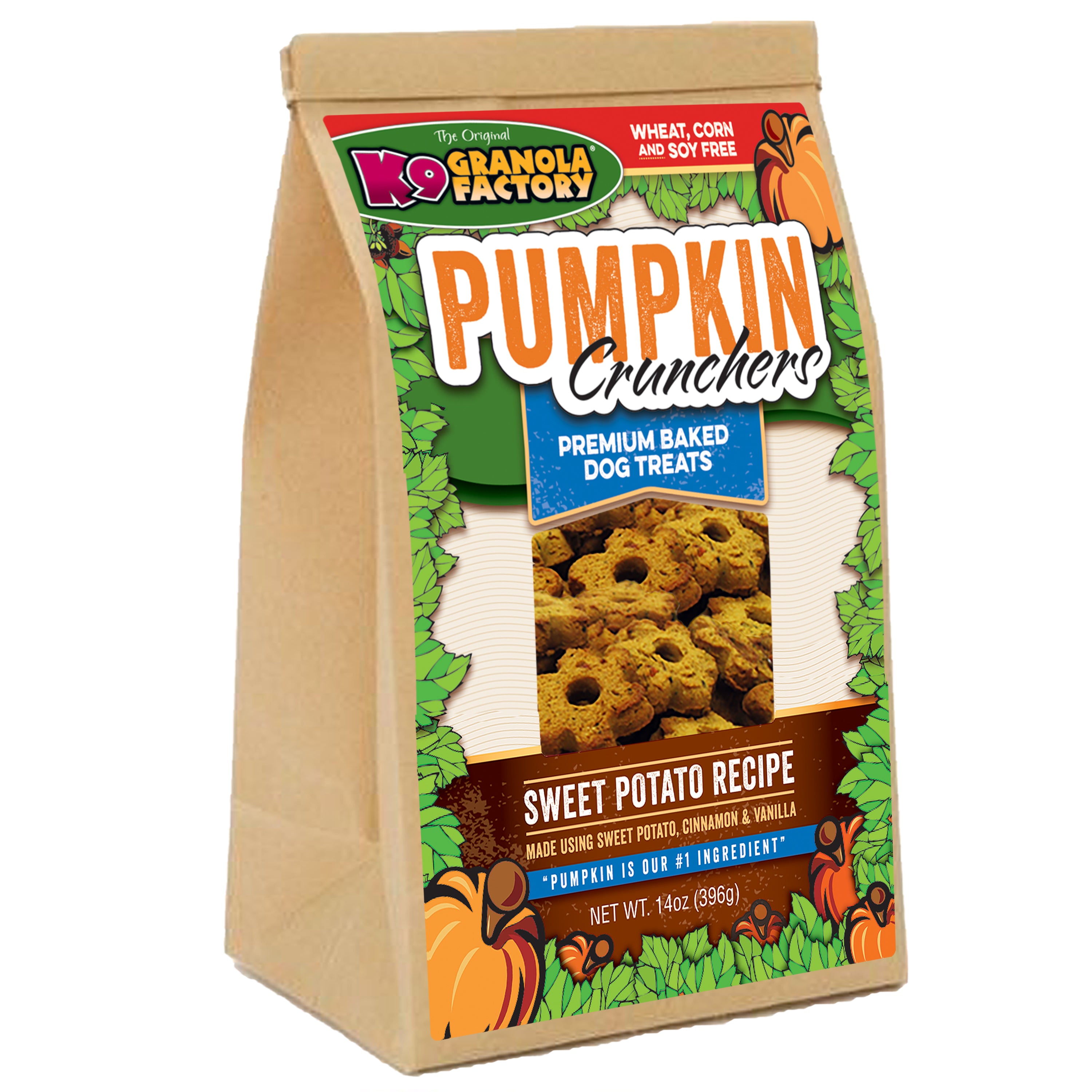 K9 Granola Factory Pumpkin Crunchers Dog Treats, Sweet Potato