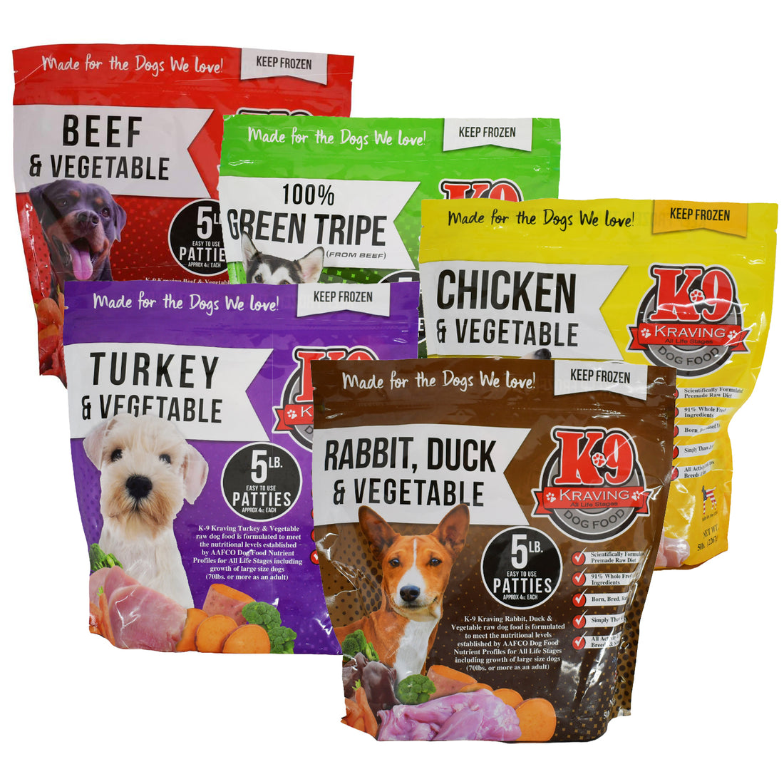 K9 Kraving Raw Frozen Dog Food PATTIES Custom Order