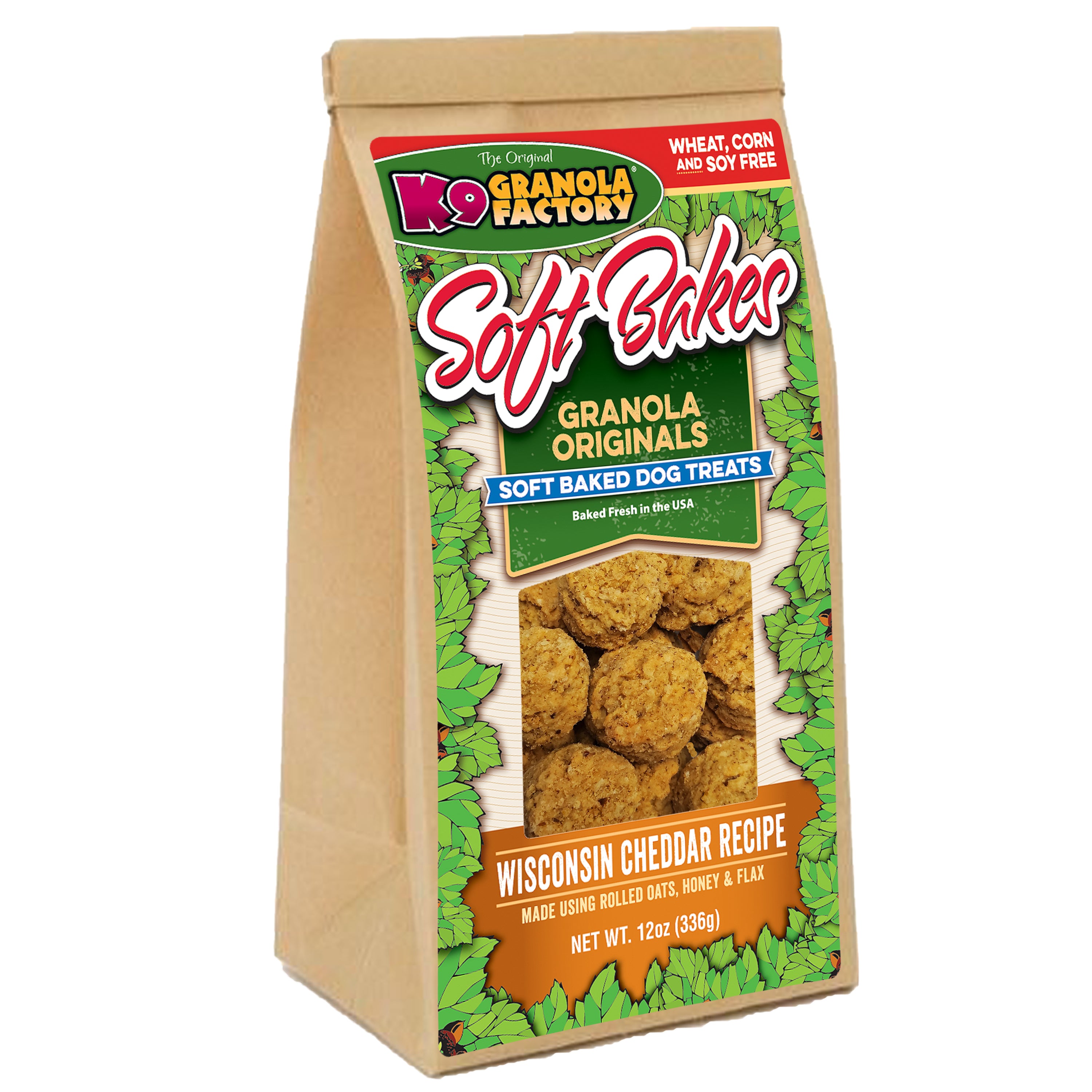 K9 Granola Factory Soft Bakes Dog Treats, Wisconsin Cheddar