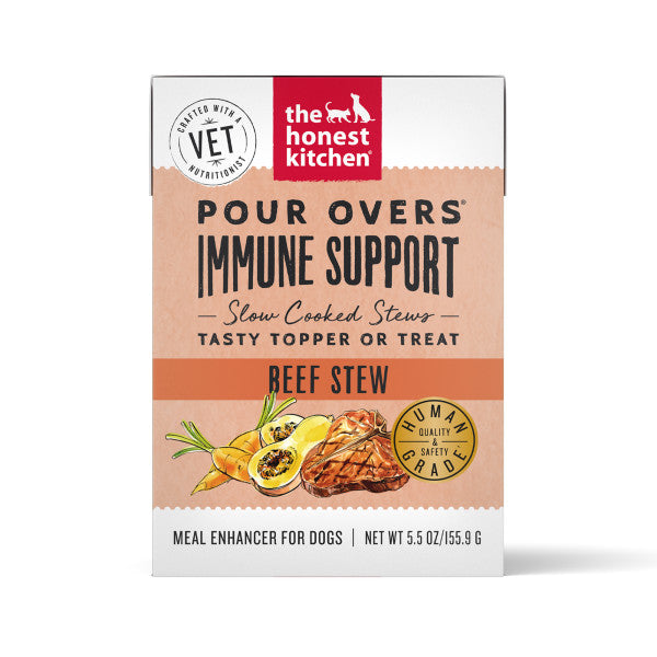 The Honest Kitchen Functional Pour Overs Immune Support Beef Stew Food Topper For Dogs, 12/5.5oz