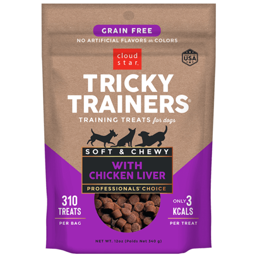 Cloud Star Soft & Chewy Tricky Trainers Grain Free Chicken Liver Dog Treats