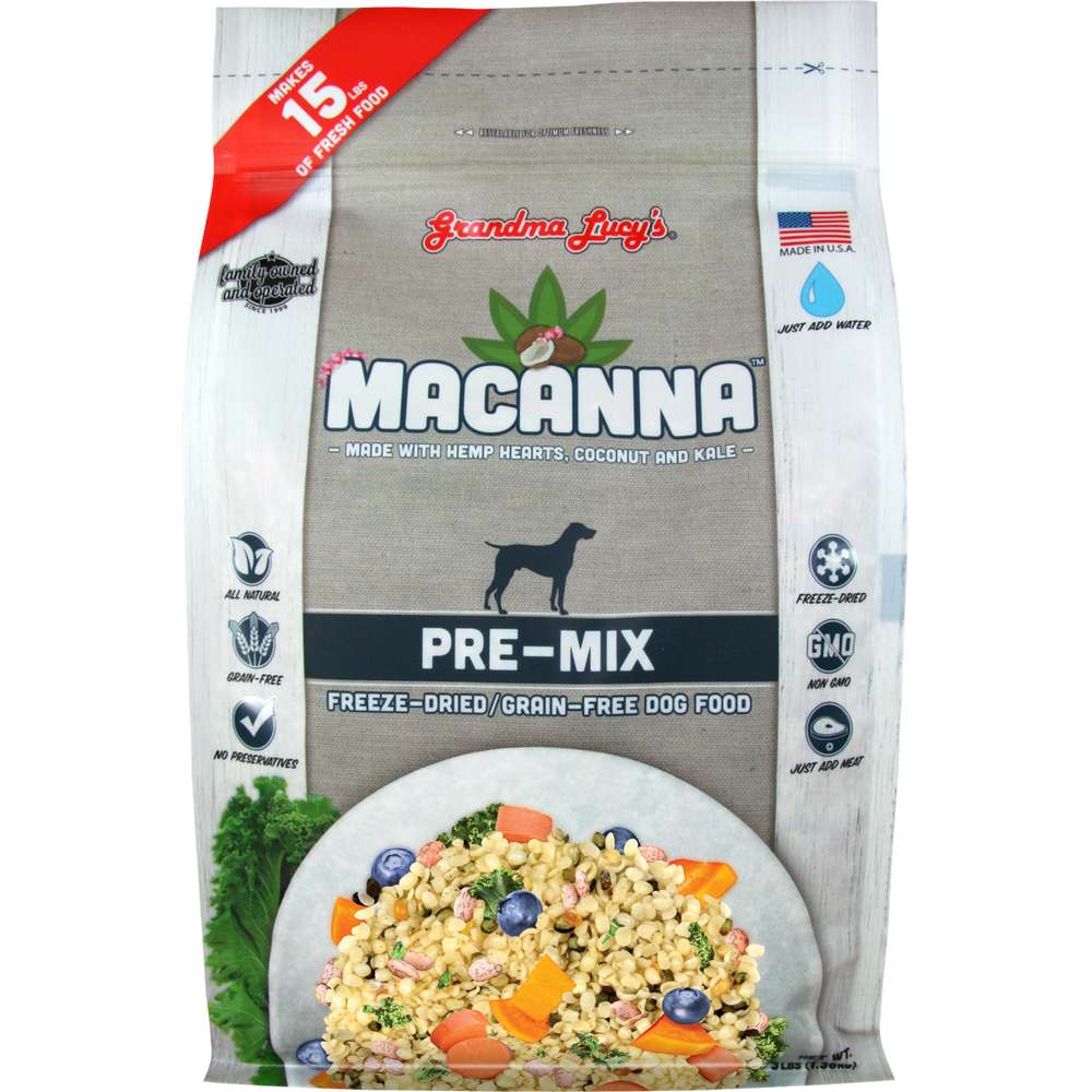 Grandma Lucy's Grain Free Macanna Pre-Mix Freeze Dried Dog Food, 3lb