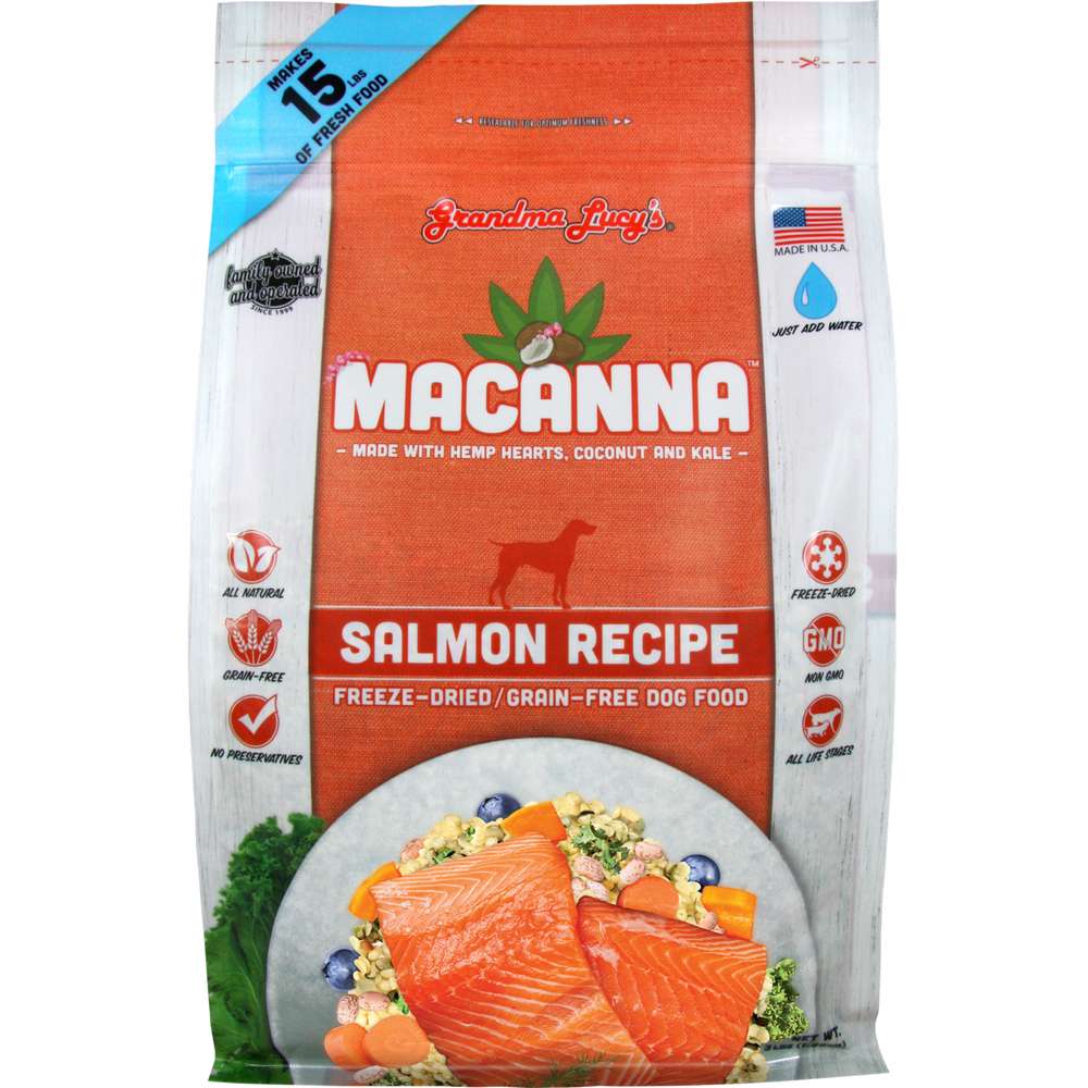 Grandma Lucy's Grain Free Macanna Salmon Freeze Dried Dog Food, 3lb