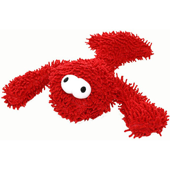 Tuffy Mighty Microfiber Ball Durable Squeaky Plush Dog Toy, Lobster