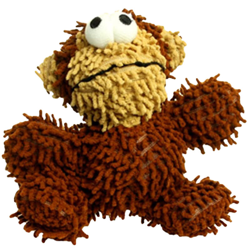 Tuffy Mighty Microfiber Ball Durable Squeaky Plush Dog Toy, Monkey