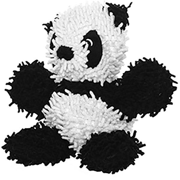 Tuffy Mighty Microfiber Ball Durable Squeaky Plush Dog Toy, Panda