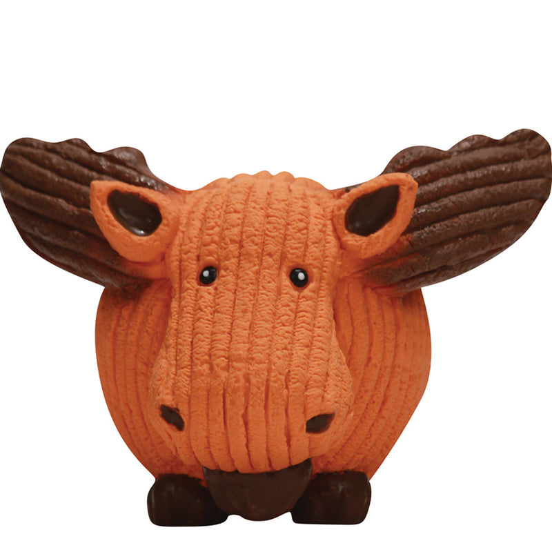 HuggleHounds Ruff-Tex Morris Moose Rubber Squeaky Dog Toy