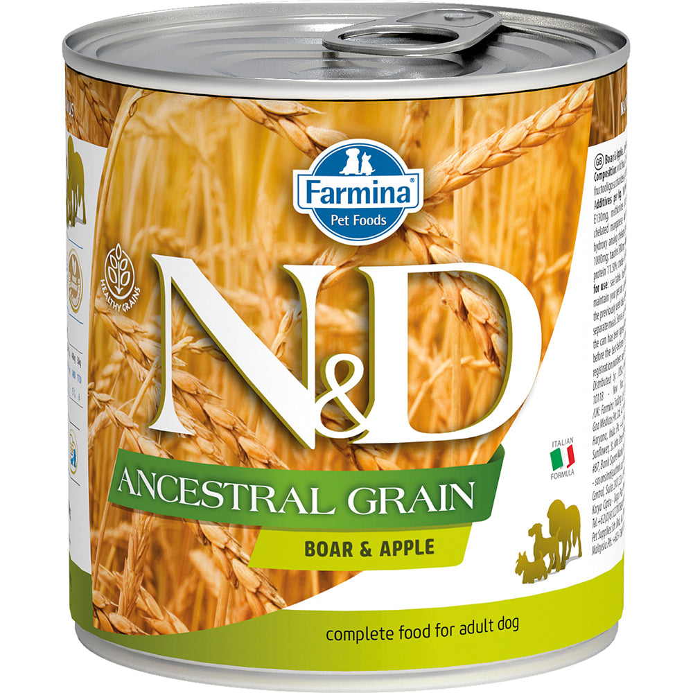 Apple Boar Farmina Natural & Delicious Prime Boar & Apple Canned Dog Food – White ...