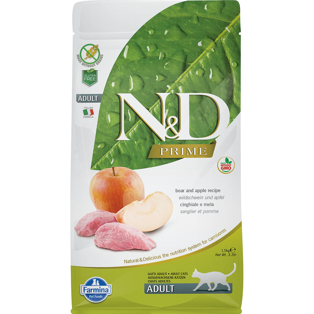 Farmina N&D Prime Boar & Apple Recipe Adult Cat Dry Food