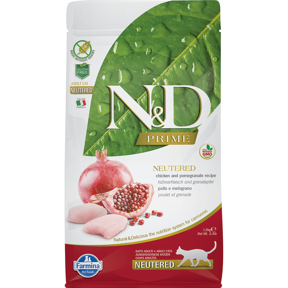 Farmina N&D Prime Chicken & Pomegranate Recipe Neutered Cat Dry Food