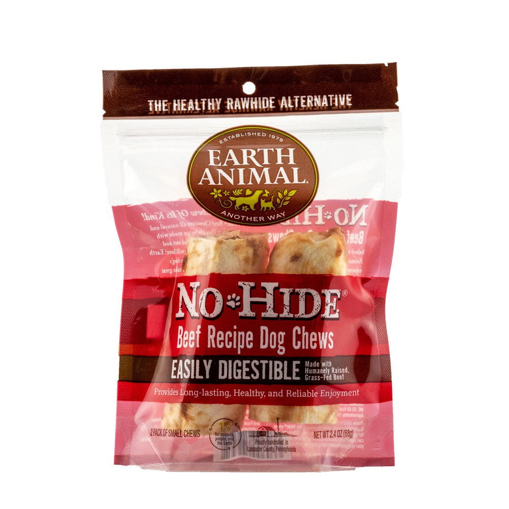 Earth Animal No Hide Beef Flavored Rawhide Alternative Chew For Dogs