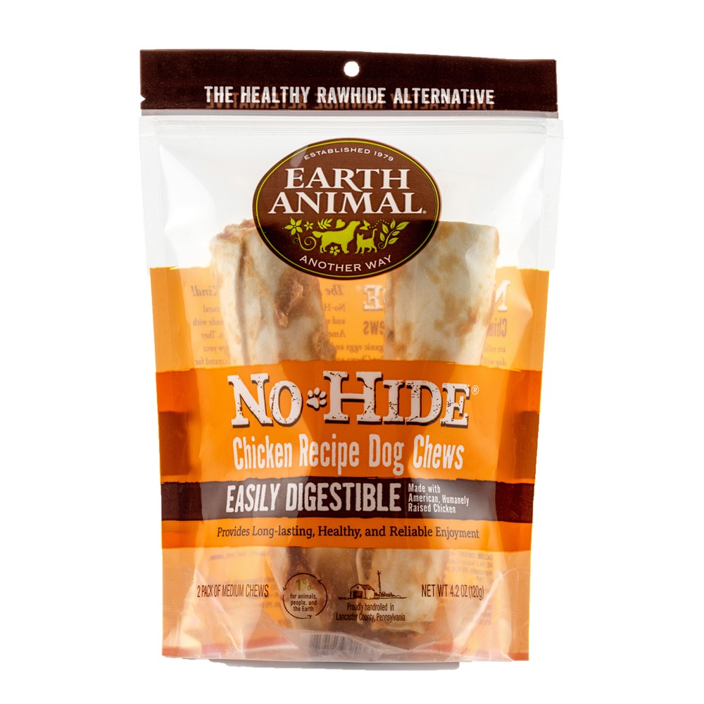 Earth Animal No Hide Chicken Flavored Rawhide Alternative Chew For Dogs