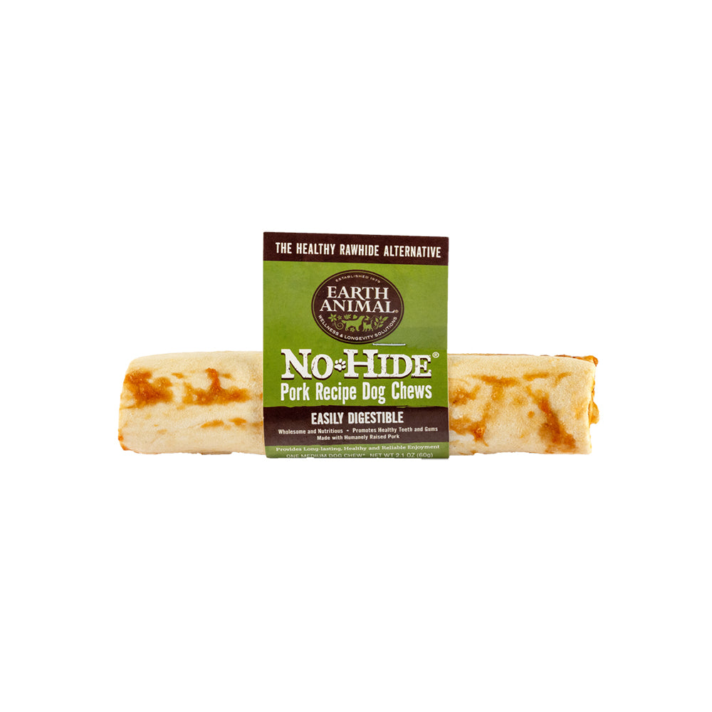 Earth Animal No Hide Pork Flavored Rawhide Alternative Chew For Dogs