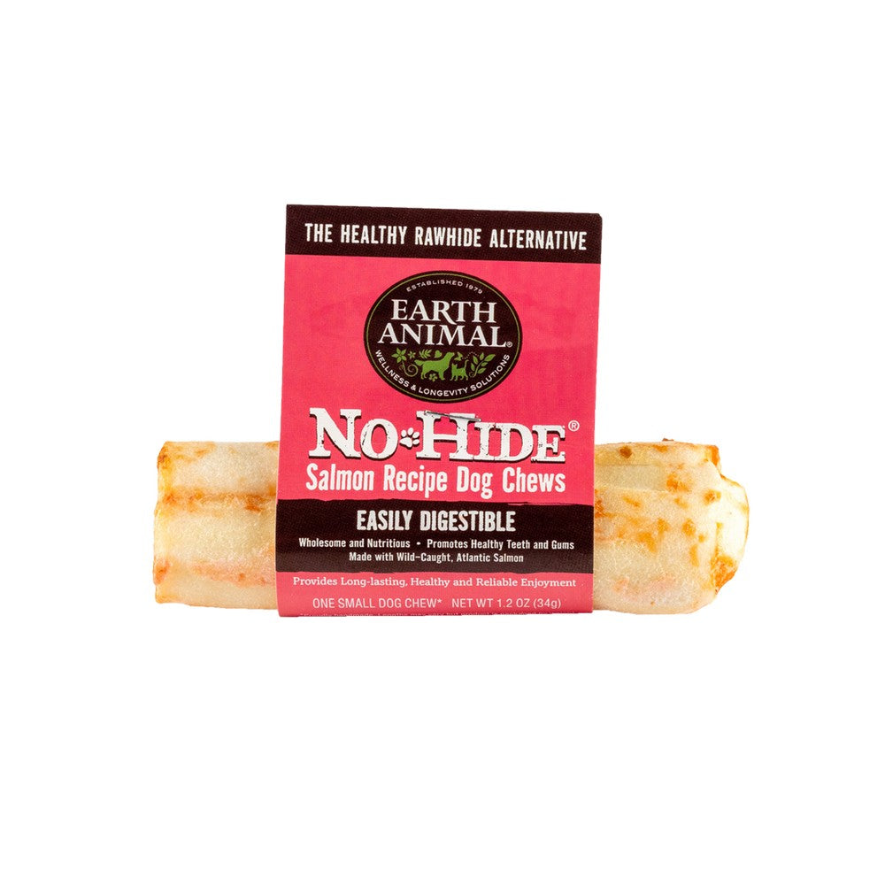 Earth Animal No Hide Salmon Flavored Rawhide Alternative Chew For Dogs