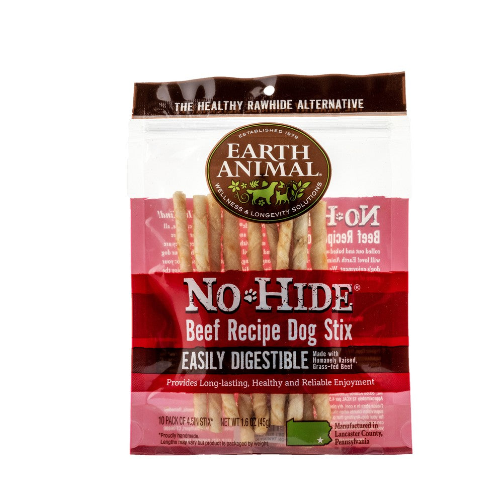 Earth Animal No Hide Beef Flavored Rawhide Alternative Chew For Dogs