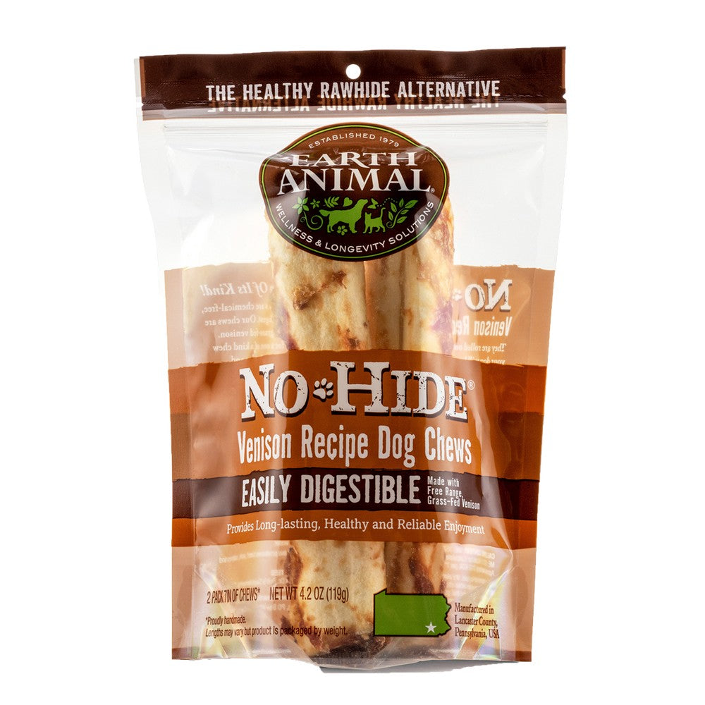 Earth Animal No Hide Venison Flavored Rawhide Alternative Chew For Dogs