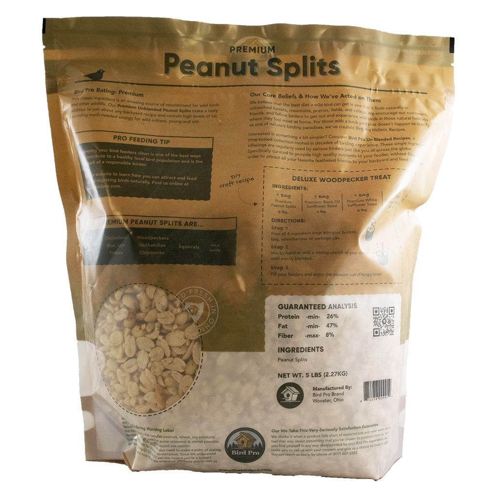 Bird Pro Premium Peanut Splits Wild Bird Food, 5lb