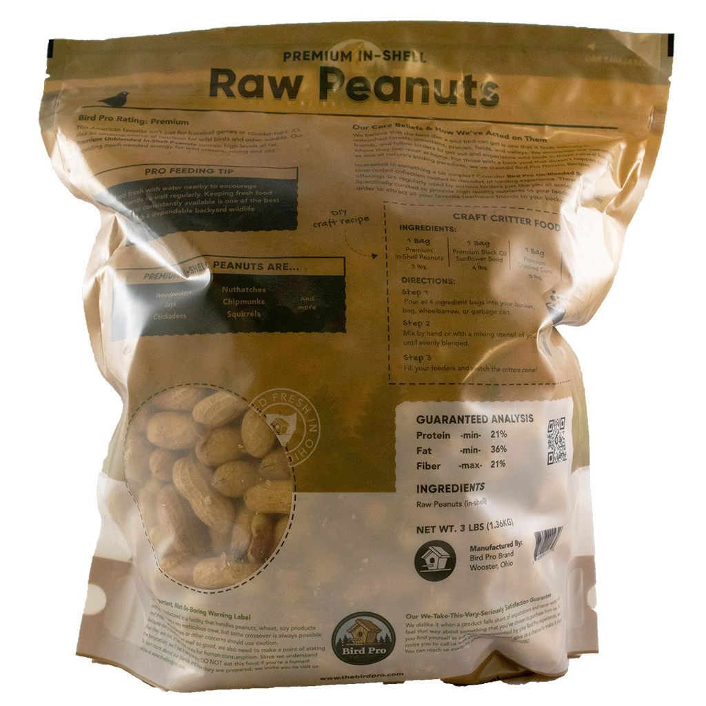 Bird Pro Premium Raw Peanuts For Backyard Critters